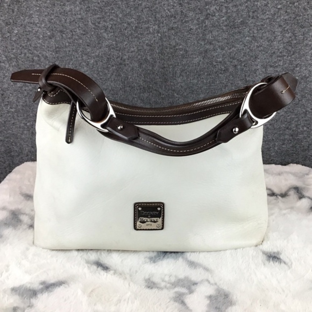 Dooney‎ & Bourke White and Brown Shoulder Bag